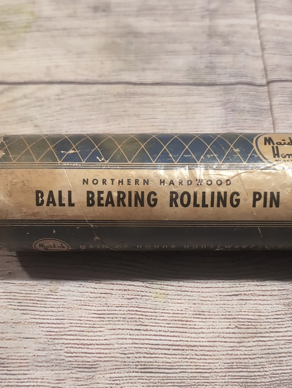 Maid Of Honor Vintage Ball Bearing Rolling Pin Sears Roebuck Circa 1930's